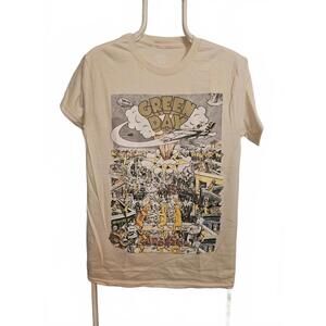 Green Day - official - dookie - cream Small T-shirt - New - NWOT